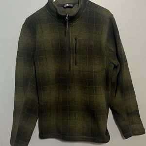 Mens north face plad fleece half zip